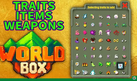 items and weapons in worldbox powerbox
